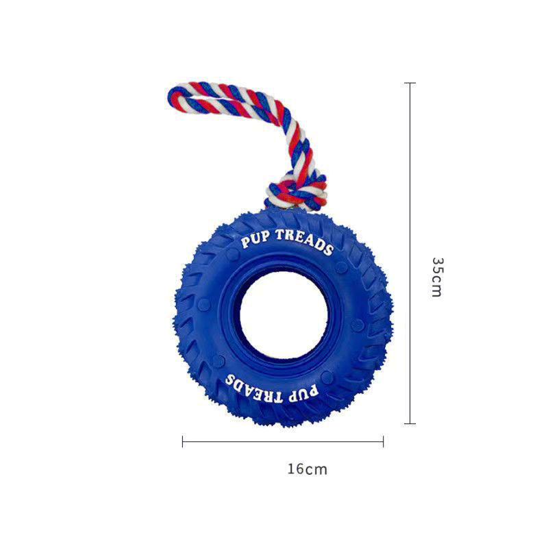 16cm*35cm Blue Rubber Tire Dog Chew Toy