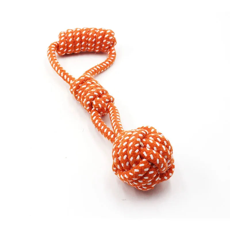 Orange Cotton Rope Bracelet Single Ball