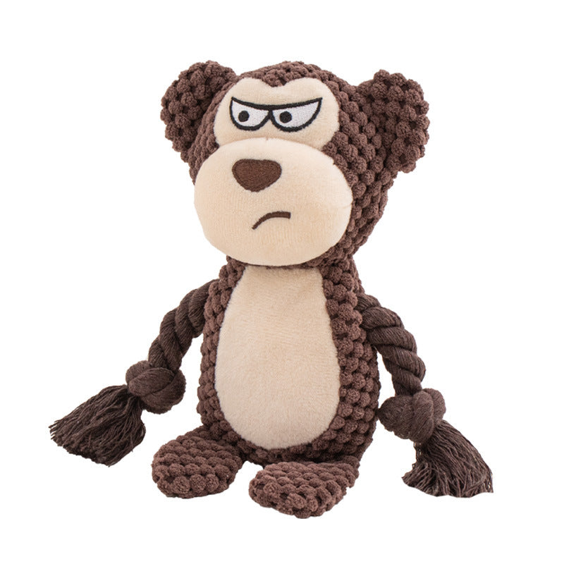 Brown Monkey Dog Toy