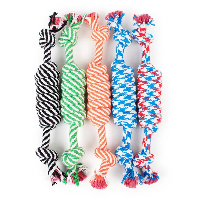 Cotton Rope Candy Knot Dog Toys