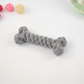 Grey Cotton Rope Bone Dog Toy