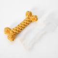 Yellow Cotton Rope Bone Dog Toy