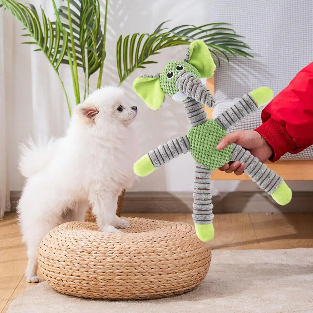 Elephant Shaped Squeaky Dog Toy