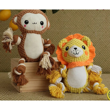 Pet Dog Plush Voice Lion Monkey