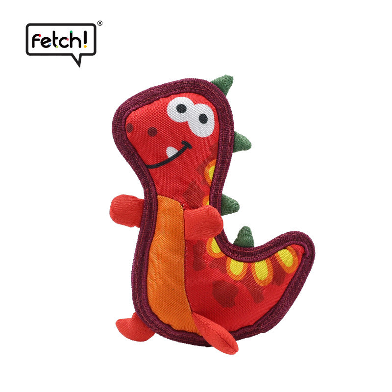 Red Oxford Cloth Dinosaur Shape Dog Toy