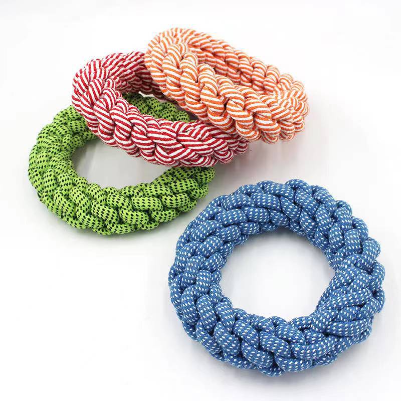 4 Colours Durable Cotton Rope Dog Toy